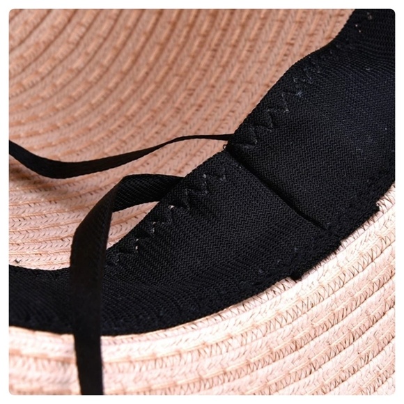 LAST 1 (5🌟 Rated) Blush/Beige Embroidered Sun Hat - Picture 7 of 8